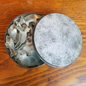 Tin Vintage Cookie Cutters Animals Metal Farmhouse